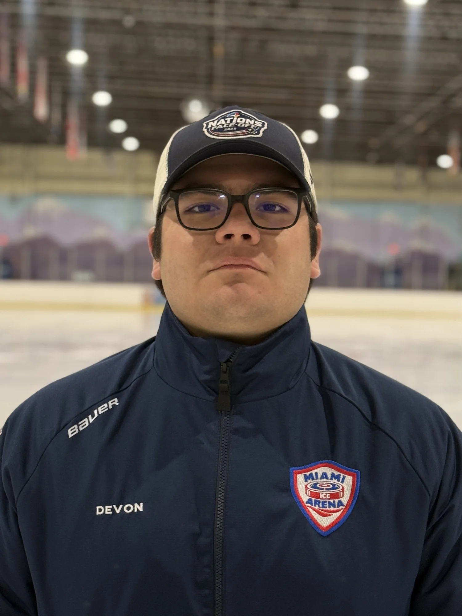 Miami Ice Arena hockey staff member